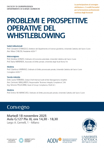 Problemi e prospettive operative del Whistleblowing